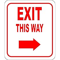 ワンウェイ　アルミサイン Amazon.com: One Way Sign with Arrow, 2-Pack 18x6 Inches