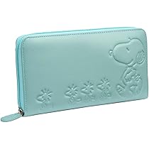 【新品】スヌーピー　スマホが入る本革　多機能財布　エメラルドグリーン スヌーピー スマホが入る多機能財布 【通常】｜nihonchokuhan