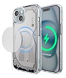 【elago】 iPhone 15 対応 ケース MagSafe 対応 耐衝撃 クリア スマホケース おしゃれ デザイン マグセーフ カバー [ Apple iPhone15 アイフォン 15 対応 携帯ケース ] monthly elago MAGNETIC HYBRID CASE ハードディスク