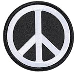 ワッペン屋Dongri ベルクロワッペン パッチ ピースマーク ワッペン マジックテープ A0271