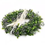 Fashionwu Holiday Festivalウェディングの装飾人工リーフWreath with Bow flower-wt-180130-1-57
