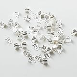 紗や工房 エンドパーツ【デザインカシメ(約5mm)約50個 白銀】カツラ ヒモ留め金具 エンド金具 副資材 手芸材料 手作り雑貨 素材 部品