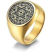 Amazon | [セドナの魔法]ソロモン王指輪 魔法のシグネットメンズ