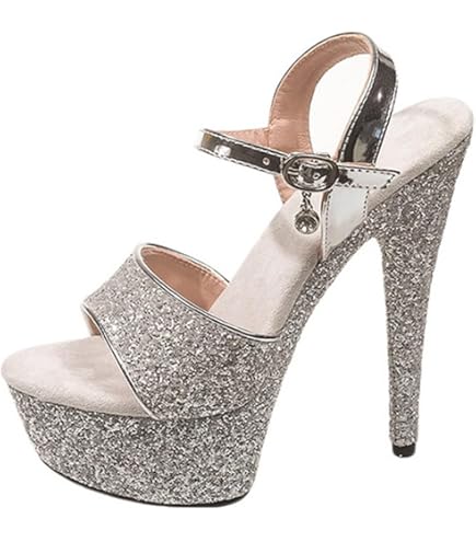 Amazon.co.jp: キラキラ サンダル レディース ハイヒールサンダル