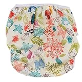 Baosity 水遊びパンツ　オムツパンツ　布おむつ　赤ちゃん　水着　スイミング　再利用可能　かわいい - 花