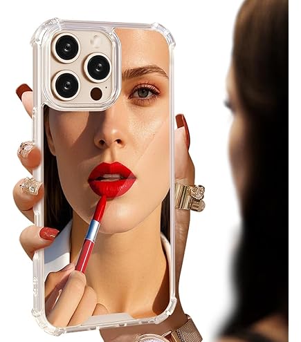 YTanazing Mirror Case For IPhone 16, Cute Curly Wavy Frame Shape - View #8