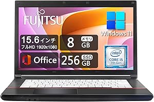 FUJITSU LIFEBOOK A747 ■15.6型FHD液晶 (1920x1080) - Intel Core i5-7300U プロセッサー - 8GB RAM - 256GB SSD - HDMI - DVDドライブ - MS Office