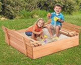 K & A会社折りたたみ式格納式Sandbox Kidsアウトドアベンチシート再生子供木製Playing