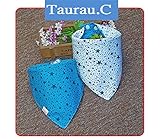 Taurau.C よだれかけ ベビー ビブ 柔らかい 三角 スナップ サイズ調整可能 (5枚セット)