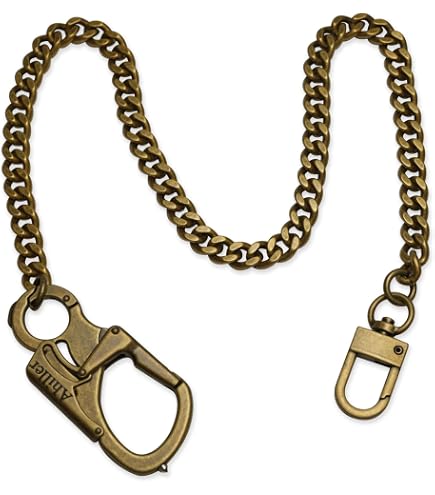 316L Stainless Steel Men's Wallet Chain - Biker Rocker Punk Style, Silver, 20 Inch - View #5