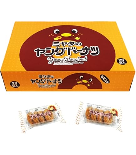 Amazon.co.jp: 宮田製菓 ミヤタのヤングドーナツ 20袋（1袋4個入り