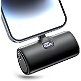 【2024新春登場・LCD液晶残量表示】モバイルバッテリー 小型 軽量 iphone MFi正規認証 5000mAh 大容量 Lightningコネクター内蔵 コードレス 充電ケーブル不要 急速充電 安全設計 回路保護 スマホ充電器 携帯充電器 機内