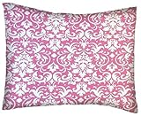 SheetWorld Crib / Toddler Percale Baby Pillow Case - Pink Damask - Made In USA by sheetworld