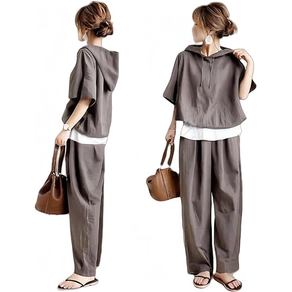 快適ガウチョ&ノースリーブセット Amazon | [DYIOPMFGZ] レディース セットアップ ベスト ワイド