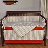 Hoohobbers Crib Bedding Set, Stellar Stripes, 4 Piece by Hoohobbers [並行輸入品]