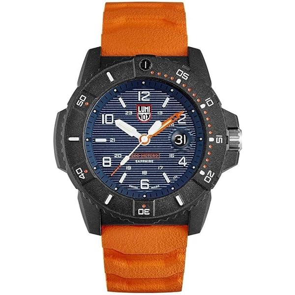 Luminox Sea Navy Seal Colormark 7050 Mid-size Black Rubber Strap