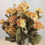 工場直接クラフトMuted黄色とオレンジのペアDried人工アジサイBushesホーム装飾、クラフト用および表示
