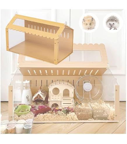Amazon | ZXM小動物・爬虫類用ペットケージ 木製無垢材 前面アクリル板
