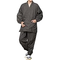 [キョウエツ] 作務衣 男性 冬用 メンズ さむい男性用 フリース