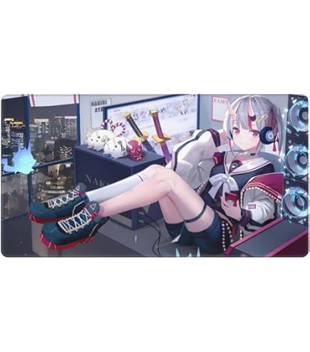 Amazon.co.jp: ゲーミングマウスパッドホロライブ百鬼あやめRgb