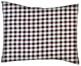 SheetWorld Crib / Toddler Percale Baby Pillow Case - Brown Gingham Check - Made In USA by sheetworld