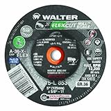 Walter Flexcut Mill Scale Premium Performance Flexible Grinding Wheel, Threaded Hole, Aluminum Oxide