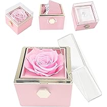 Amazon｜回転ジュエリーボックス 永遠の花告白バラ ジュエリー