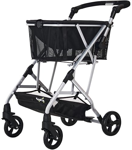 EcoCa 折りたたみショッピングカート 黒 エコカ 買い物カート プライムダイレクト 買い物カート 高齢者 折りたたみ