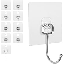 Amazon.co.jp: 壁掛け フック 粘着 強力 耐荷重30kg 8×8柔らかい防水防