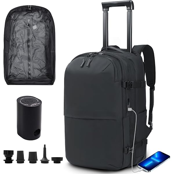 Amazon | [Hanana] スーツケース 真空圧縮袋付き 電動ポンプ付き 3点