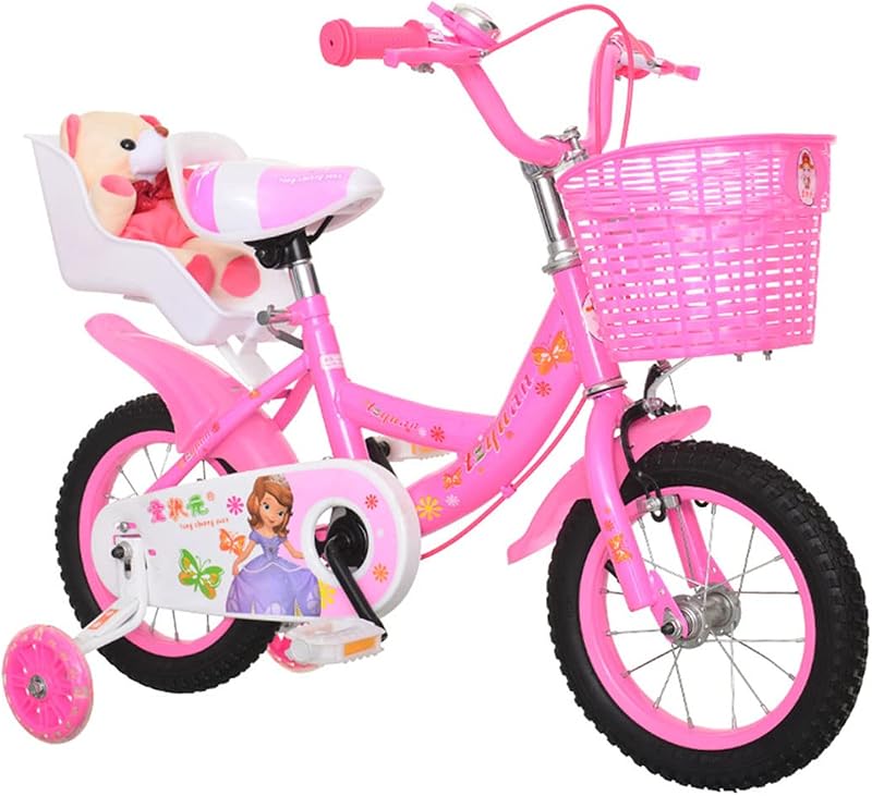 男の子女の子のための3-9歳の子供用自転車 幼児用自転車 ランニングバイク 誕生日プレゼント 可愛い かわいい自転車 子供のギフト バランス感覚養成 自転車調節可能なシート おしゃれ ガール ボーイズ ユニセックス フェンダー付きキックスタンドハンドブレーキ