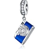Sambaah Sterling Silver Travel Charm Camera Charm Passport Charm for Pandora Style Bracelets