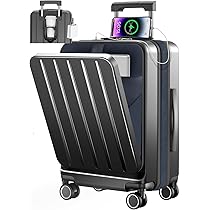 キャリーケース スーツケース 拡張機能 フロントオープン ダブルキャスター 旅行 61gvFHsigWL._AC_UL210_SR210,