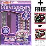 Rhinestones Bracelet-Making Set: Press-On Craft Kit + FREE Melissa & Doug Scratch Art Mini-Pad Bundl