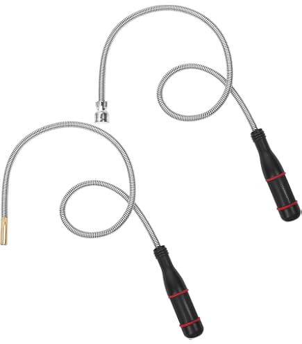 Flexible Magnetic Pickup Tool – 24” Bendable Retriever For Screws, Keys & Drain Cleaning