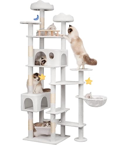 Amazon | クリアボウル キャットタワー 宇宙船 カラー1 短足猫 滑り