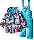 Rugged Bearベビー女の子AOストライプコートとスノーウェアツーピースセット カラー: パープル