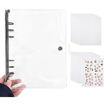 Amazon | シール帳 透明 A5 女の子 6穴 シール帳 バインダー 4分割