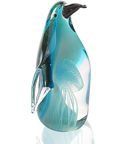 Amazon.co.jp: Hophen ガラスペンギン置物 ハンドメイド ブローン