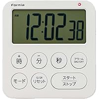 保土ヶ谷電子販売(Hodogayadenshihanbai) 光で知らせる 消音 デジタルタイマー 長時間計測 時計付き 白