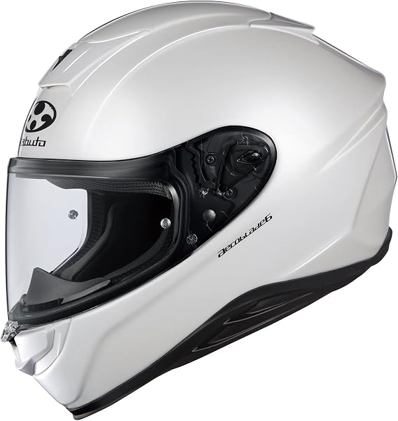 OGK Kabuto Motorcycle Helmet, Full Face, Aeroblade6, Pearl White, Size L - 1