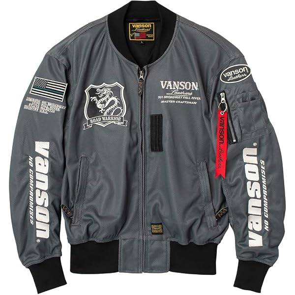 Amazon | [バンソン]メッシュコーチジャケット グレー/アイボリー 3XL