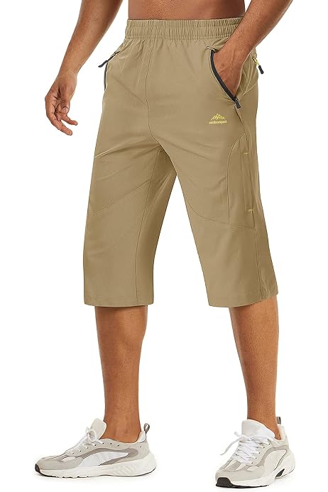 LACSINMO Men's Below Knee Shorts Quick 