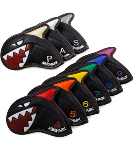 Amazon.co.jp: AIMSHARK スカル_シャークゴルフアイアンカバー/1個