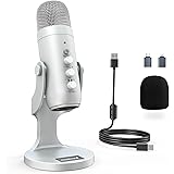ZealSound ASMRマイク 配信用マイク コンデンサーマイク For i*Phone USBマイク エコー機能付き 録音 ゲーム実況 ライブ配信 Skype Zoom PC Windows Macに対応 PS4&5に対応 YouTube 在宅