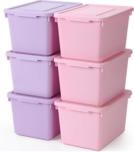 Storage Bins with Lids, 3 Pack Multifunctional Collapsible Storage Containers with Wheels, 8