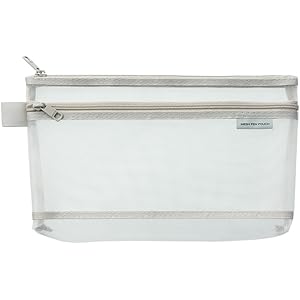 ミドリ ペンケース メッシュペンポーチ グレー 41488006