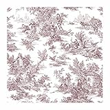 York Wallcoverings AT4228 Ashford Toiles Champagne Toile Prepasted Wallpaper, White/Black [並行輸入品]