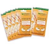 Garnier Hydra Bomb Hyaluronic Acid Orange Extract Brightening Eye Sheet Mask (5 Pack)