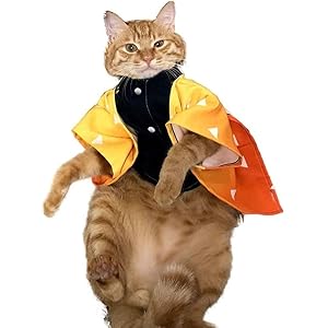 HIASU 鬼滅の刃 ペット服 犬服 猫服 コスプレ衣装 コスチューム 小型犬 中型犬用 猫用 かわいい 我妻善逸 炭治…